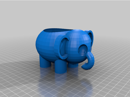 tinkercad Elefante vaso planta Dirksbastelbude 3d print model - Mito3D