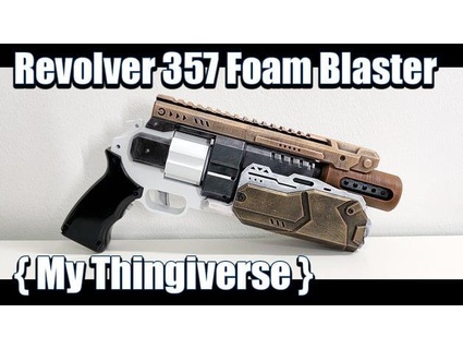 revolver 357 flywheel foam blaster cosmetic kit tungstenexe 3d print model - Mito3D
