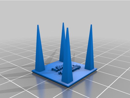 retraction test presliced flashforge creator 3 flatten skyline  3d print model - Mito3D