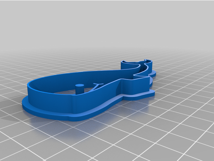 whale cookie cutter laktomap 3d print model - Mito3D