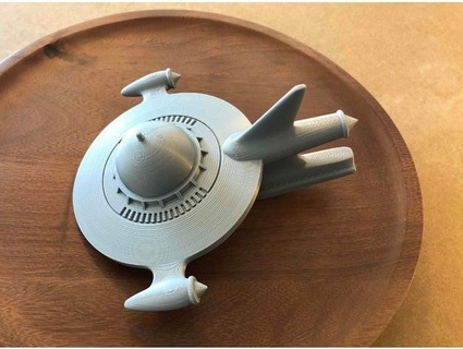 alex tremulis spaceship hood ornament reggieraye 3d print model - Mito3D