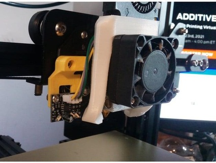 minv2 ender 3 ventilador sudario mini diferencial altura sensor soporte pequeña ligero funcional fácil impresión tomasnicotra 3d print model - Mito3D