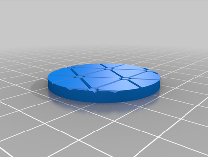 triangle pattern miniature bases 4 sizes rekkinssimplestuff 3d print model - Mito3D