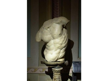 Romanelli torse cré fan Masculin sculpture marbre femalite 3d print model - Mito3D