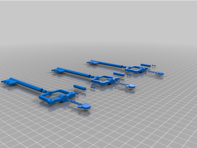 Schlüssel Klingen 3 baubar lazzymain 3D print model - Mito3D