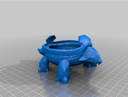 Torterra pot planteur turtle7243 3d print model - Mito3D