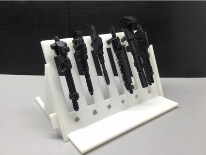 transformer 5mm weapons rack sandwichman1 3d print model - Mito3D
