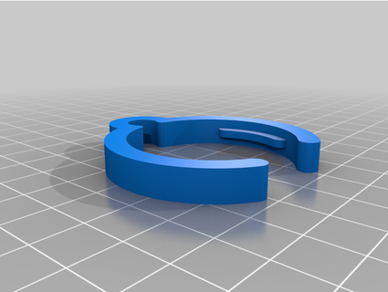 kabelclip tubo flessibile clip 40mm thelacerda 3d print model - Mito3D