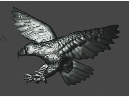 eagle pin dragonartist15 3d print model - Mito3D