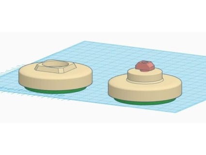 vibration amortisseur pieds v2 anycubic i3 méga + prusa mk3s loup 3d print model - Mito3D