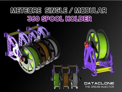 meteore 360 single modular spool holder table dataclone 3d print model - Mito3D