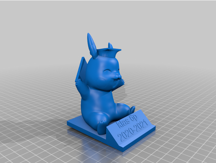 l'obtention diplôme Pikachu Yorebos 3d print model - Mito3D