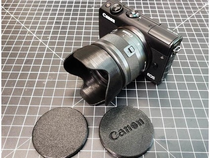 ef m 15 45 lente capuz boné props3dpro 3d print model - Mito3D