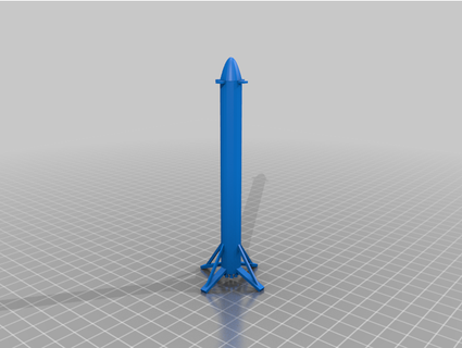 falcon heavy landed side booster simple weihaowong 3d print model - Mito3D
