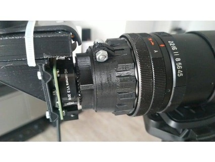 adapter c-mount m42 t2 rpi hq camera modul v20 st001427 3d print model - Mito3D