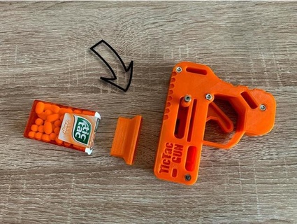 tic tac gun adapter smaller boxes pezinek 3d print model - Mito3D