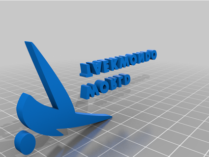 Tekvando logo spank7 3d print model - Mito3D