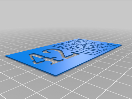 42 qr code card glksenergy 3d print model - Mito3D