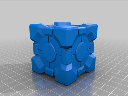 companion cube portal noah makes things 3d print model - Mito3D
