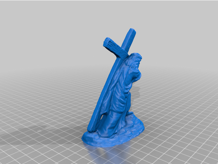 Gesù portando attraversare base sn4k3 3d print model - Mito3D