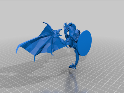 low poly death wing - base daleshire 3d print model - Mito3D