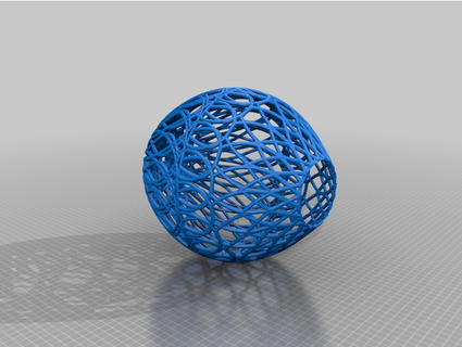 wire egg lamp shade abe- 3d print model - Mito3D
