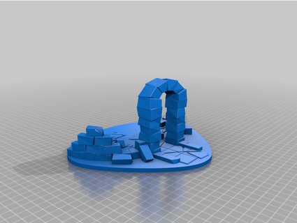 arruinado pedra arco cenário rekkinssimplestuff 3d print model - Mito3D