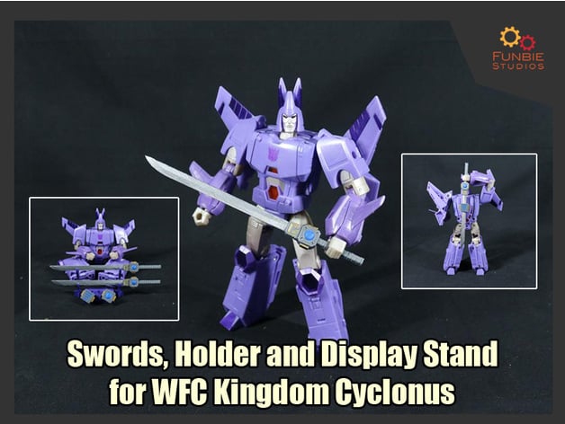 swords holder stand transformers wfc kingdom cyclonus funbiestudios 3D print model - Mito3D