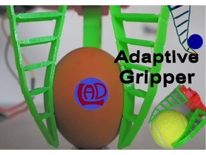 adaptive gripper-robotic hand three fingers-tpu-fin ray effect lad robotics 3d print model - Mito3D