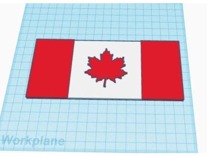 wall art canadian flag multi colour rkxone 3d print model - Mito3D