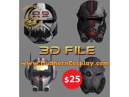 cosplay casco pacco male lotto caschi stella guerre mudhorn oggetti scena 3d print model - Mito3D