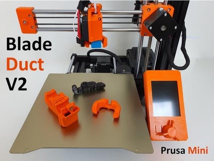 prusa mini desmontable enfriamiento conducto montaje v2 boothyboothy 3d print model - Mito3D