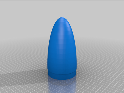 nosecone 74mm tube nathanielwj 3d print model - Mito3D