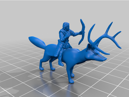 archer mounted giant foxibou sleyvas 3d print model - Mito3D
