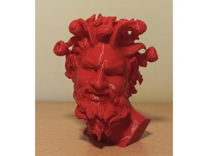 fauno Pompeya cabeza negro martes 3d print model - Mito3D