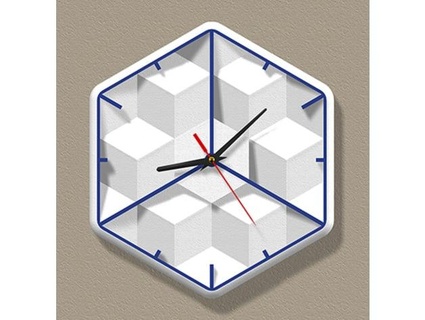 clock hexacubic wallclock couturo51 3d print model - Mito3D