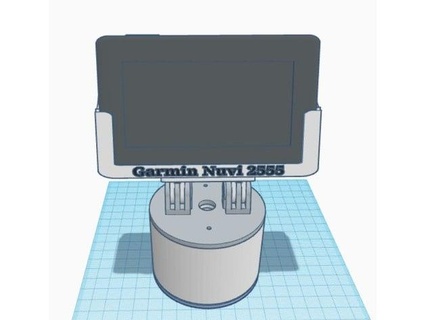 cup holder garmin nuvi 2555 gps mount rkxone 3d print model - Mito3D
