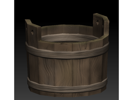 skyrim wooden bucket spacelord87 3d print model - Mito3D