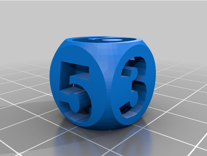 six sided die perpunguious meatball 3d print model - Mito3D