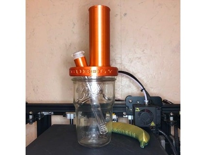 stubby bubbly mason jar bong dudenameddan 3d print model - Mito3D
