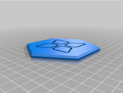 Wassertropfen untersetzer Hexagon aurelius69 3d print model - Mito3D