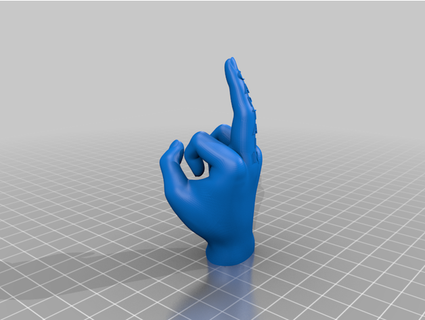middle finger nickname text mrsw3d 3d print model - Mito3D