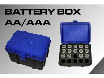 batería caja aa aaa estrella 3d print model - Mito3D