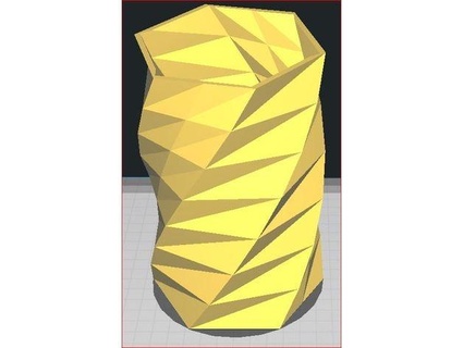 creux 6 côté vase dazzlermc 3d print model - Mito3D