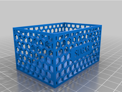 sugar packet box - hexagonal mesh lucapace95 3d print model - Mito3D