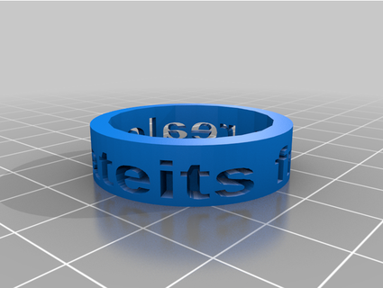 free realistate ring perpunguious meatball 3d print model - Mito3D
