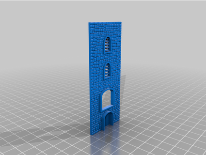 Igreja torre frente alternativo reddon 3d print model - Mito3D