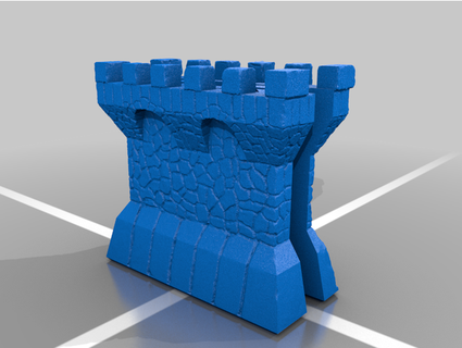 entrelazado castillo tazas bluetea1400 3d print model - Mito3D