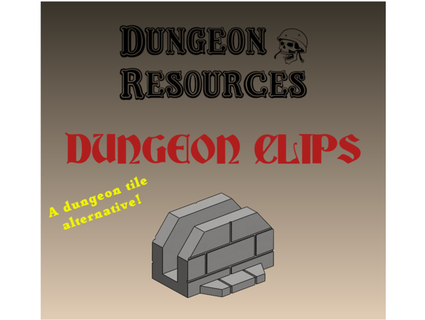 donjon clips tuile alternative dungeon resources 3d print model - Mito3D