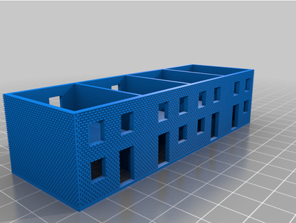 4 house terrace reddon 3d print model - Mito3D